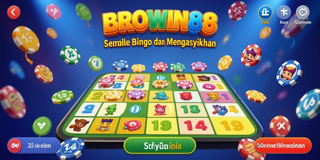 Tampilan layar permainan Bingo BROWIN88 yang seru dan menantang.
