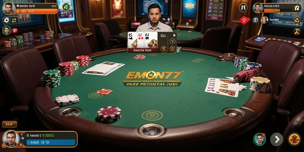 Tampilan gameplay seru dan menarik di EMON77.