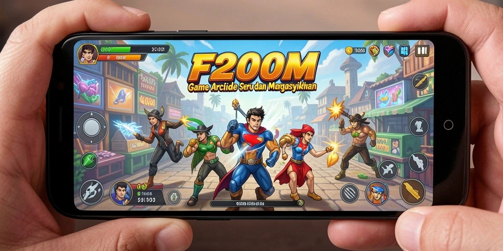 Tampilan gameplay F200M yang seru dan menghibur.