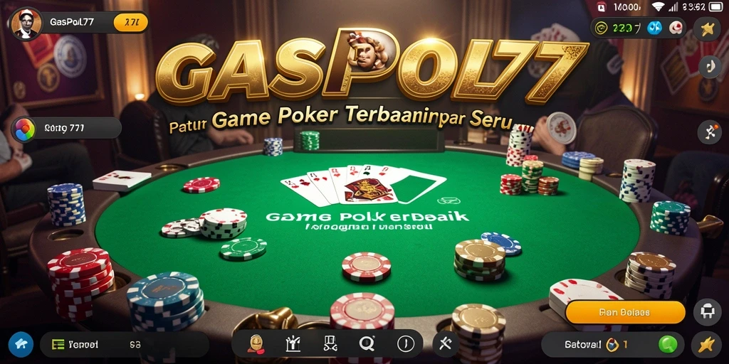 Screenshot gameplay GASPOL77 yang menunjukkan aksi seru poker.